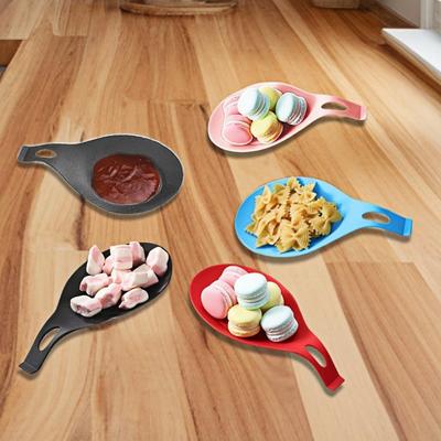 Подложка для суповой ложки, легко моющийся кухонный коврик, силиконовая подложка для ложки, теплоизоляционная подложка для ложки, подложка для посуды, подставка для ложки
