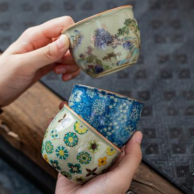 Керамическая чайная чашка в китайском стиле, мастер-чашка для чая Кунг-фу, чайная пиала, посуда для напитков, бытовая чайная посуда, аксессуары для индивидуального чайного набора, новинка