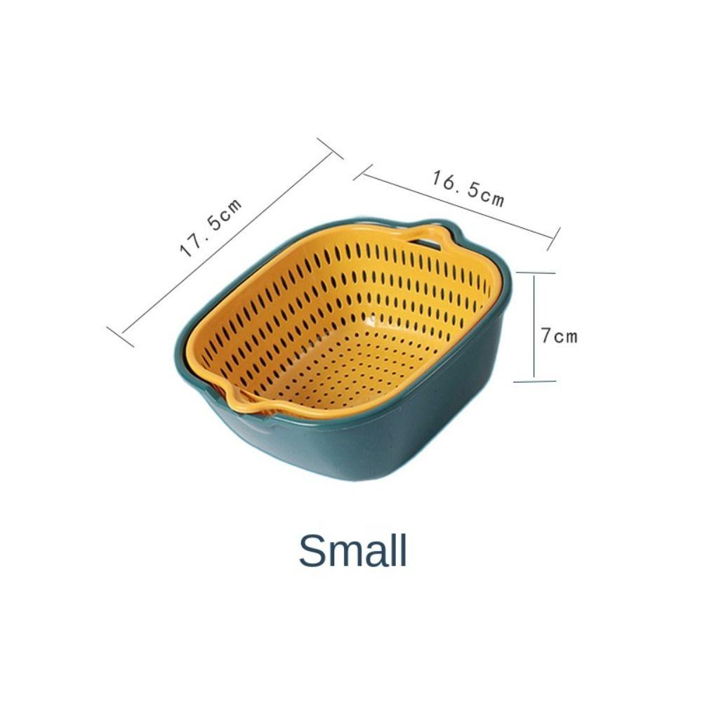 Stackable Vegetable Washing Basket Double-Layer Fruit Basin Practical Drain Basket  Kitchen