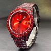Luxury Diamond Watch for Men Fashion Bling Iced Out Day Date Watches Hip Hop Stainless Steel Quartz Man Clock