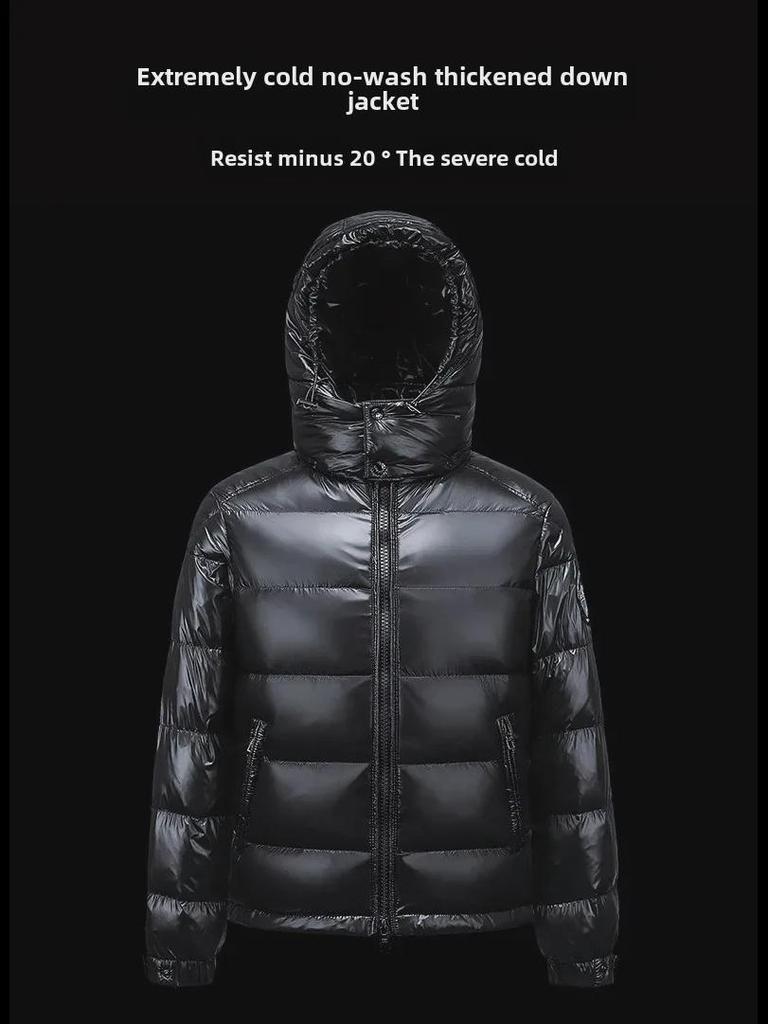 Men's Gray Duck Down Hooded Jacket - Warm, Stylish, and Perfect for Autumn and Winter