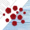 Сладкие Красные Розы из Смолы, DIY Аксессуары для Чехла Телефона, Серьги и Заколки