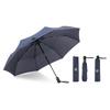 Зонт Ogawa большого размера, складной, автоматический, суперлегкий, легкий, 8 японский SUI 53368, темно-синий, открывается/закрывается одним нажатием, черный, прочный, водоотталкивающий,
