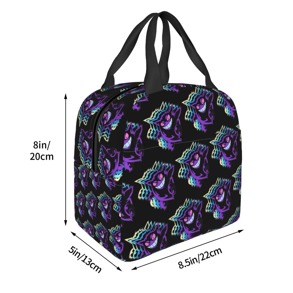 Custom G-Gengars Insulated Lunch Bag for Women Men Portable Cartoon Cooler Thermal Lunch Box Beach Camping Travel