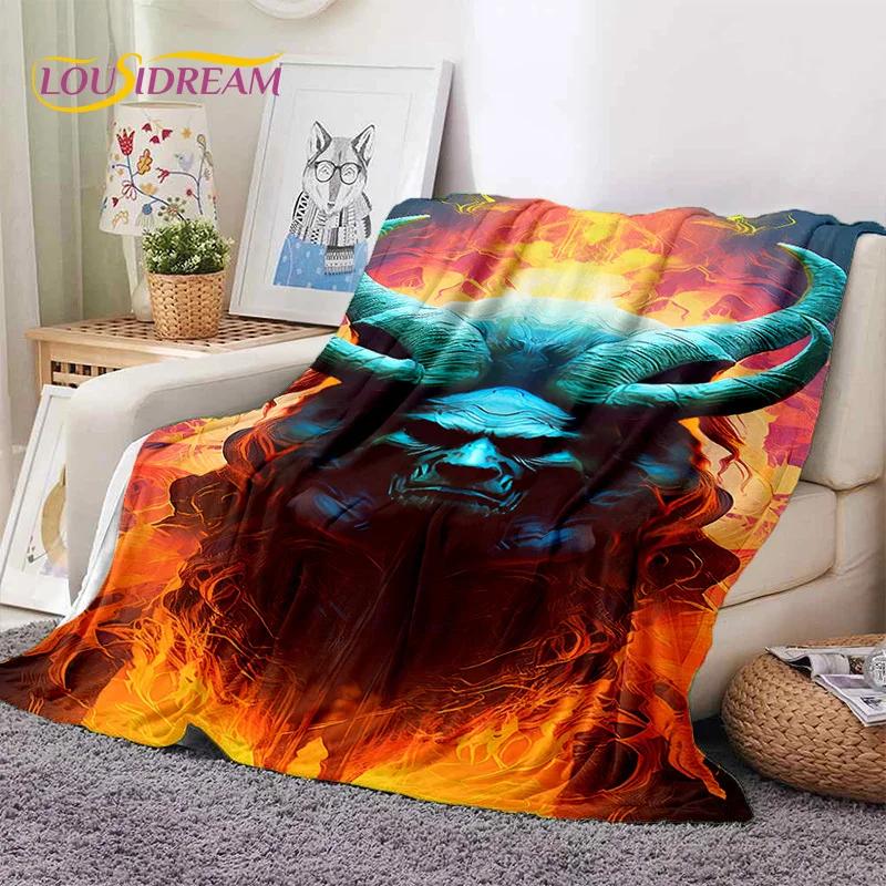 Gothic Horror Monsters Demon Skull Soft Flannel Blanket for Beds Bedroom Sofa Picnic,Throw Blanket for Cover Outdoor Leisure Nap