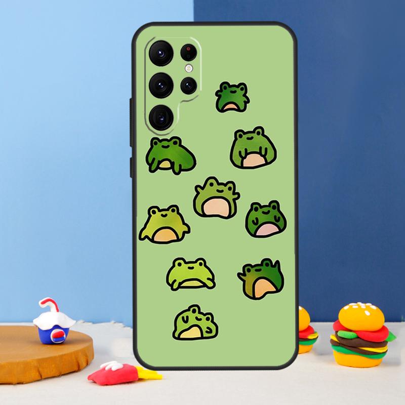 Мультяшные лягушки Чехол для телефона Для Samsung Galaxy S25 Ultra S9 S10 S20 S22 S21 FE S23 Plus S24 Ultra Чехол Coque