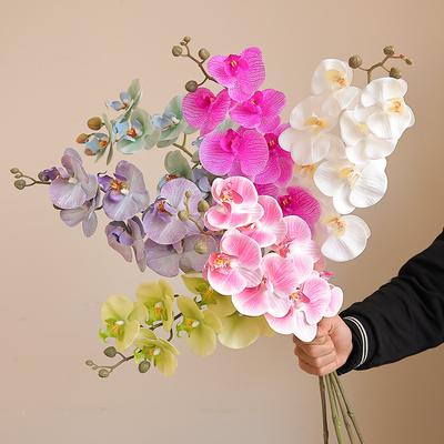 1 шт. 69 см Искусственные ветки фаленопсиса для цветочной композиции, свадебной вечеринки, домашнего декора, стебли искусственной орхидеи с эффектом реального прикосновения