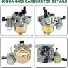 Карбюратор GX200 GX160 для двигателя Honda GX 160 GX 200 5.5 л.с. 6.5 л.с. Заменяет 16100-ZH8-W61 16100-ZE1-814 16100-ZE1-825 Карбюратор Honda GX 200
