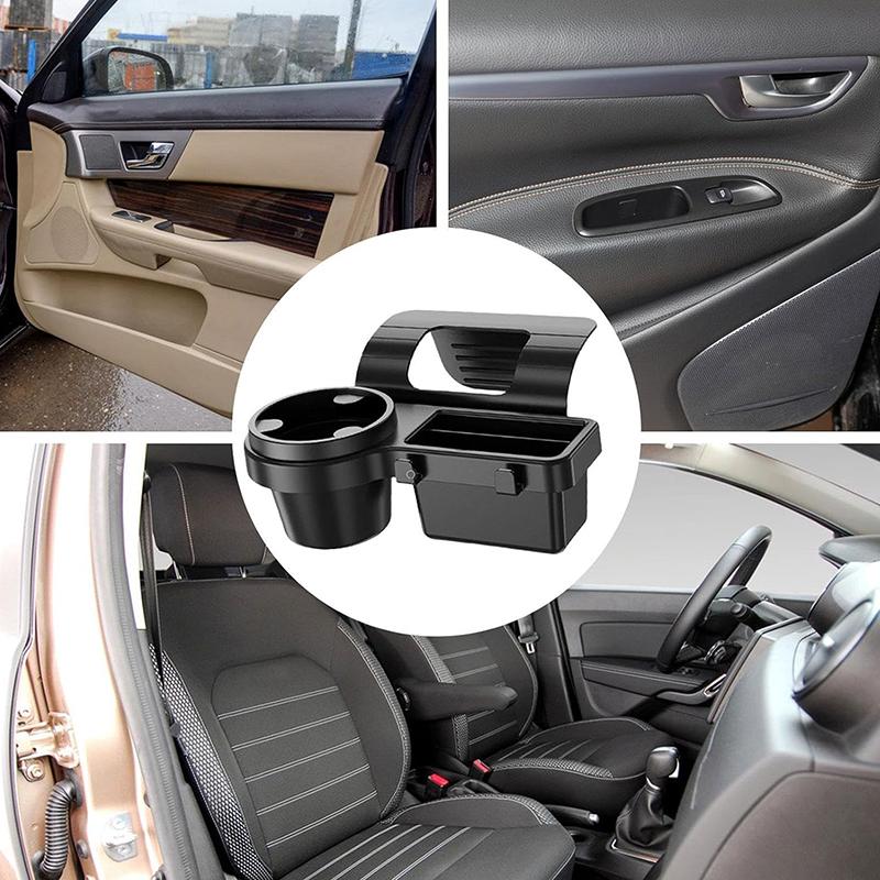 4-в-1 Подставка для стакана в автомобиль, держатель для телефона, поднос-крепление, боковой карман для хранения на дверь/окно, органайзер-подвеска, аксессуары для интерьера автомобиля