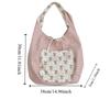 Fairy Bowknot Vest Bag Large Capacity Canvas Tote Bag Casual Floral Plaid Shoulder Bag  Outdoor