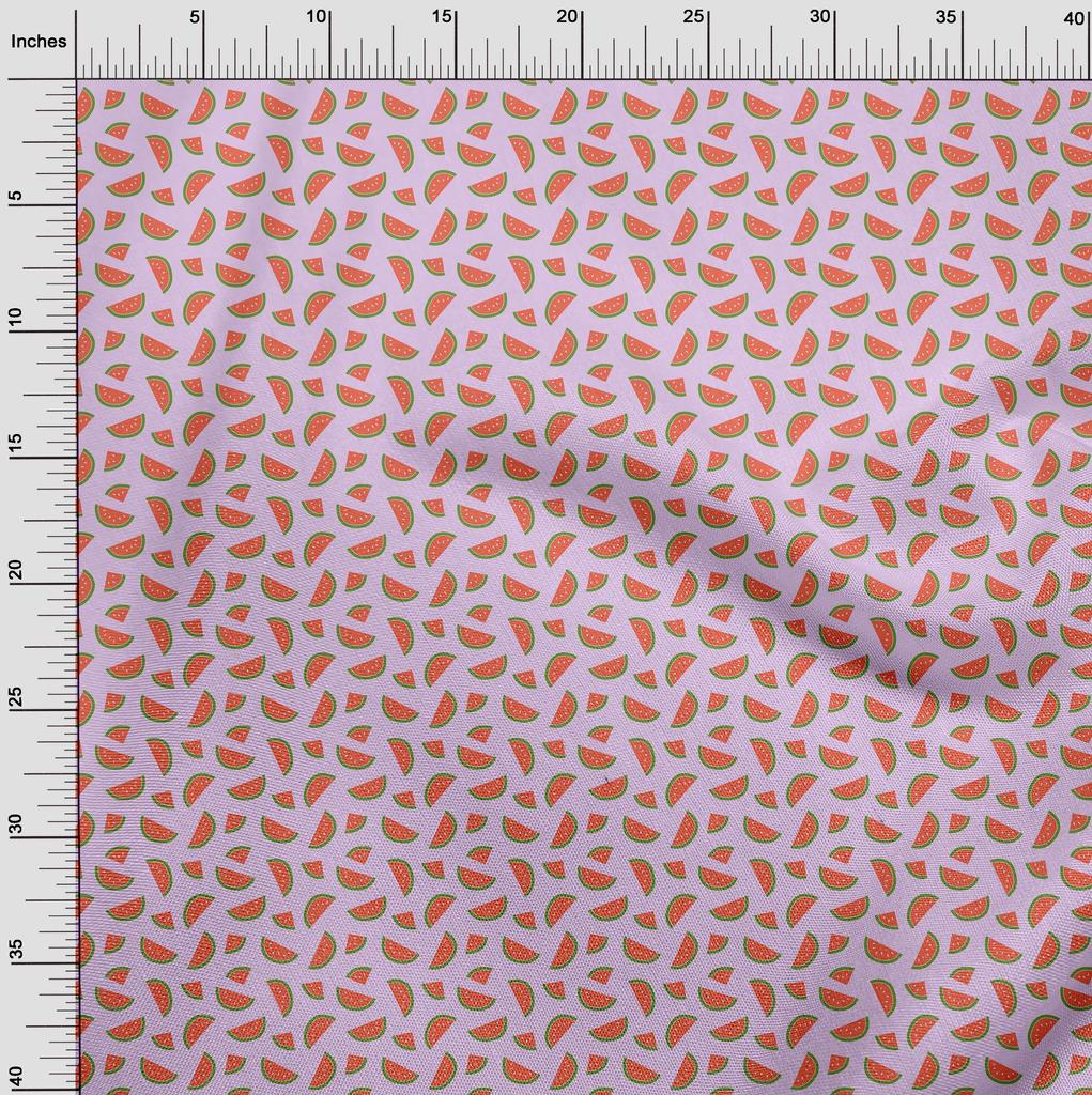 oneOone Cotton Flex Lavender Fabric Fruits Sewing Material Print Fabric By The Yard 40 Inch