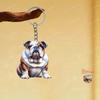 2D Flat Bulldog Humans Most Loyal Significant Other Animal Lovers Art Deco Ornaments Pendant Keychain, Suitable for Any Holiday Occasion, Gift Giving