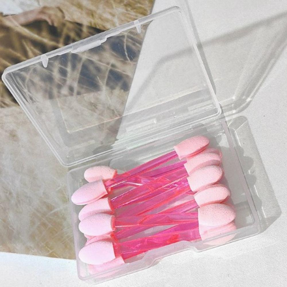 10pcs Multicolors Eyeshadow Stick Brush Double Sided Disposable Eyeshadow Brush Beauty Kit Brush