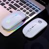 Тонкая перезаряжаемая Bluetooth/USB беспроводная мышь со светодиодной подсветкой RGB для планшетных ПК и iPad