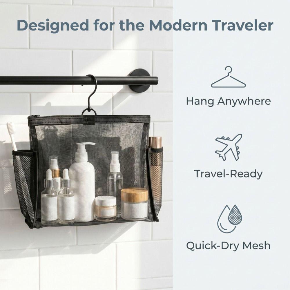 Hanger Cosmetic Bag Mesh Wash Bag Specialized Storage Storage Bag  Travel