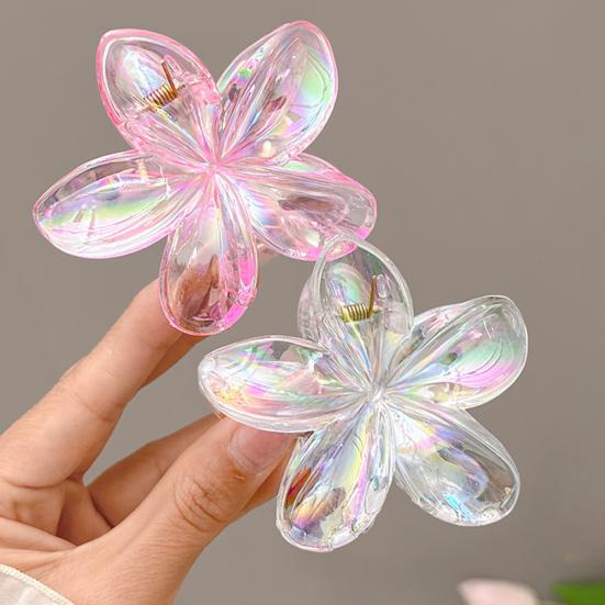 Женская заколка для волос с прозрачным градиентным цветом, задняя часть головы, коготь для волос, сильная хватка, аксессуары для волос в виде акулы, повседневная одежда