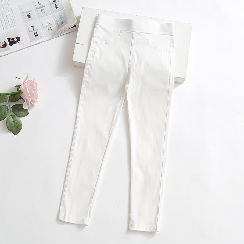 Girls' Pencil Pants Summer Thin Candy Color Children's Outerwear Leggings Tight Black