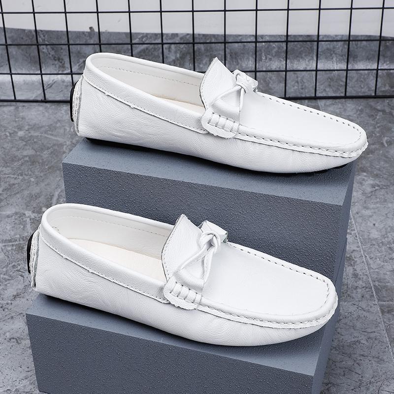 New Fashion Mens Casual Shoes Genuine Leather Male Loafers Comfy Summer Boats Shoes Mocassin Ultra-light Soft-Soled Driving Flat