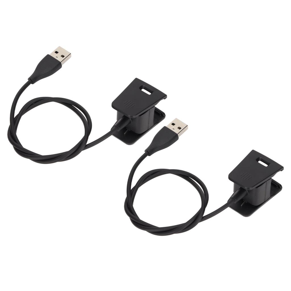 2Pcs Smartwatch Charger USB Charging Cable Cord Charger Dock Adapter for Fitbit Charge 2