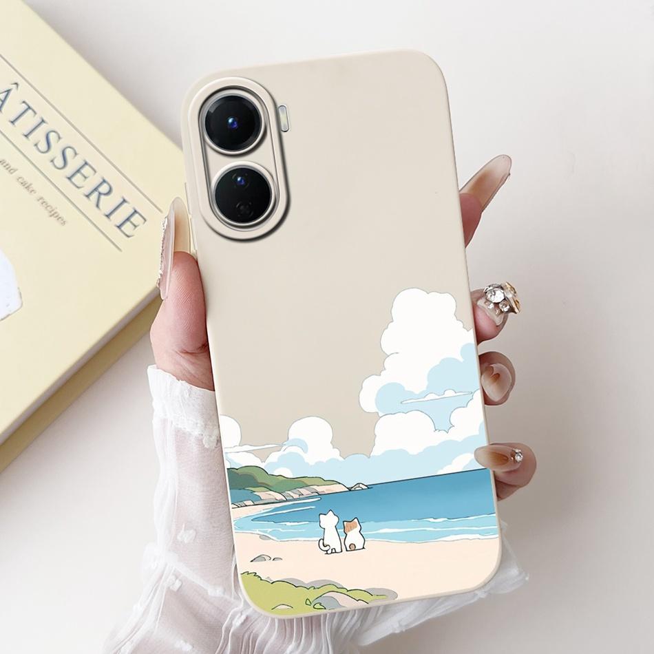 Чехол для Vivo Y16 Vivo Y56 VivoY16 4G V2204 V2214 V2225 Милый Мультяшный Панда Кролик Мягкий Силикон Защита Линзы Чехлы для Телефона