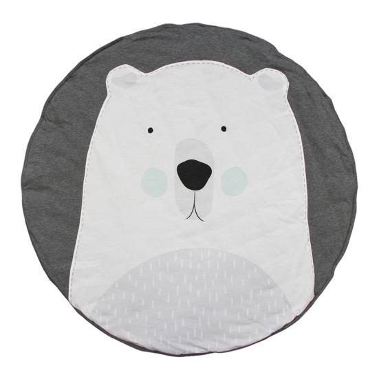 Детский игровой коврик из мягкого материала, коврик для ползания для малышей, круглый дизайн, коврик для занятий для младенцев с рисунком животных, коврик для ползания для младенцев