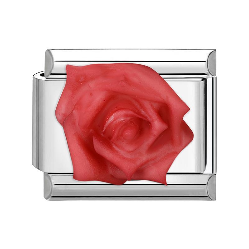 Colorful Crystal Candy Love Rose Flower Tulip Butterfly Fit 9mm Italian Charms Bracelet Stainless Steel Jewelry DIY Making Gifts