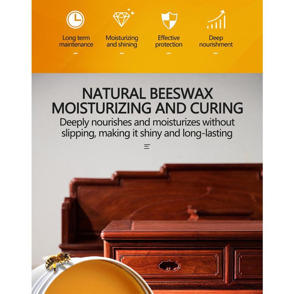 Natural Wood Floor Wax Furniture Care Wax Polishing Floor Beeswax 200g