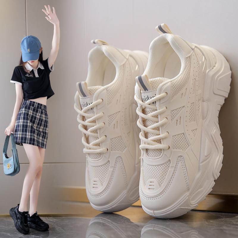 Dad Shoes Women's Summer Breathable New Versatile Casual Explosive Ins Tide Mesh Sports Little White Shoes Summer