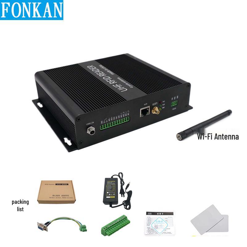 Устройство чтения/записи UHF RFID с Wi-Fi, 4-канальный пассивный RF-считыватель для множества меток