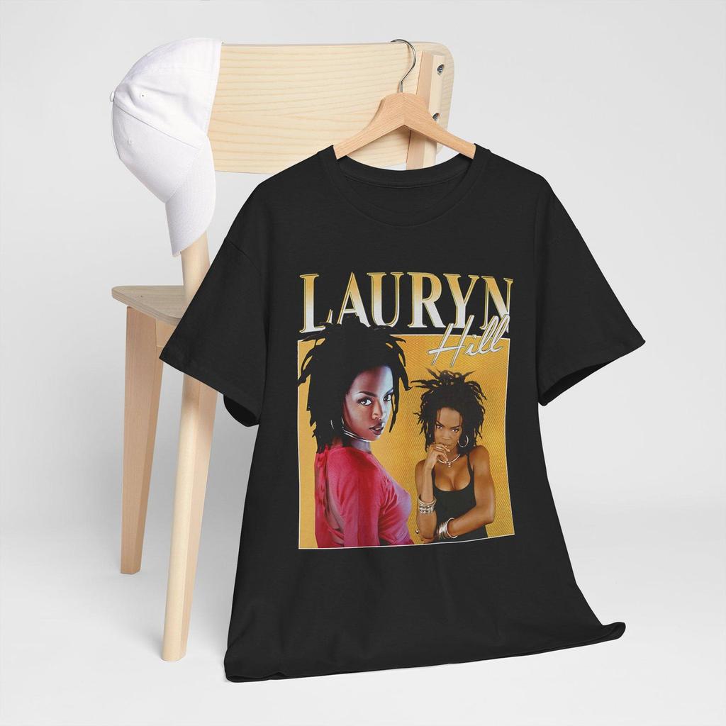 Lauryn Hill The Fugees Musician Singer Navy Black Tees T-Shirt Size S-5XL