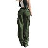 Women's Low Waist Cargo Jeans Straight Wide Leg Baggy Denim Trousers Vintage Jeans ‘90s Streetwear