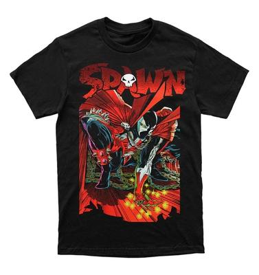 Винтажная футболка SPAWN из фильма, короткий рукав, черный цвет, ретро, классическая, горячая новинка, унисекс