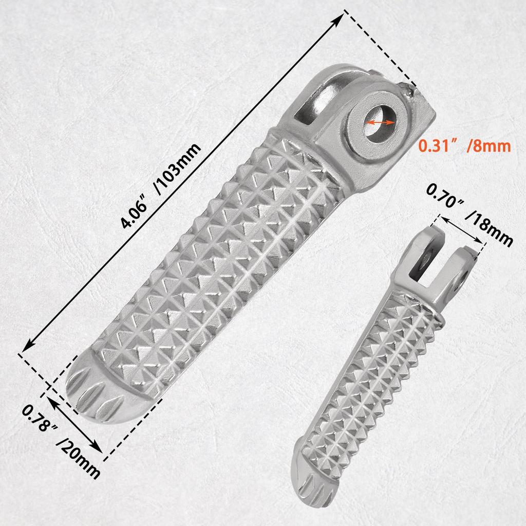 Комплект передних подножек FOVPLUE, левая и правая подножки водителя/райдера Yamaha YZF R1 1998-2024,