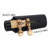 Portable Soprano Saxophone Mouthpiece Set with ABS Mouthpiece Cap and Metal Buckle Reed Pads