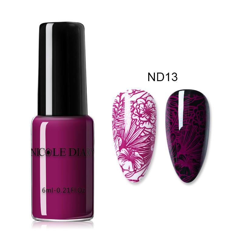 6 мл Гель-лак для ногтей Штамповочная краска Гибридный лак УФ-лаки для ногтей Маникюрная пластина для штамповки ногтей