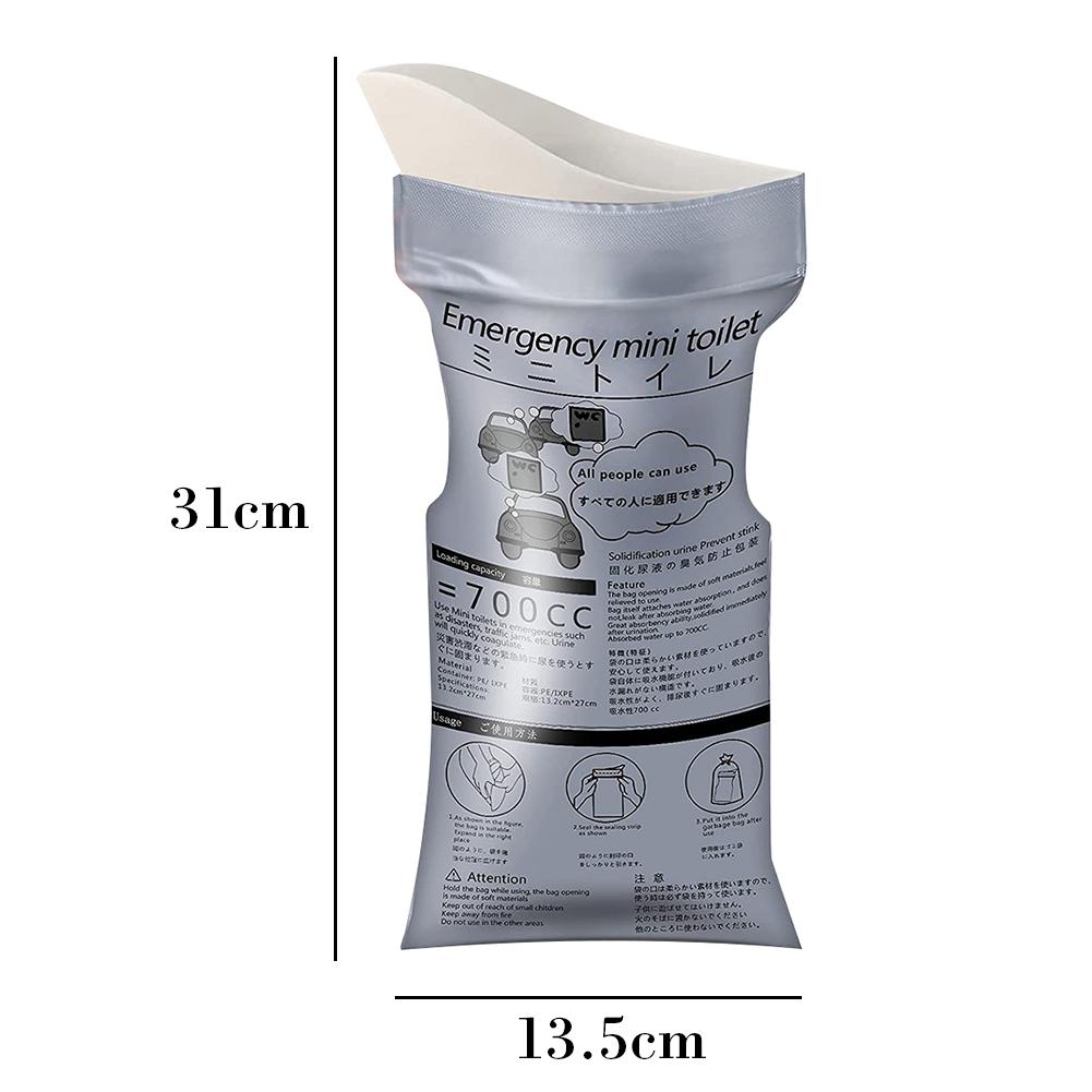 10PCS Disposable Urine Bag 700ml Portable Urine Bag for Camping Travel Car Jam Outdoor Emergency Toilets for Men Women Kids