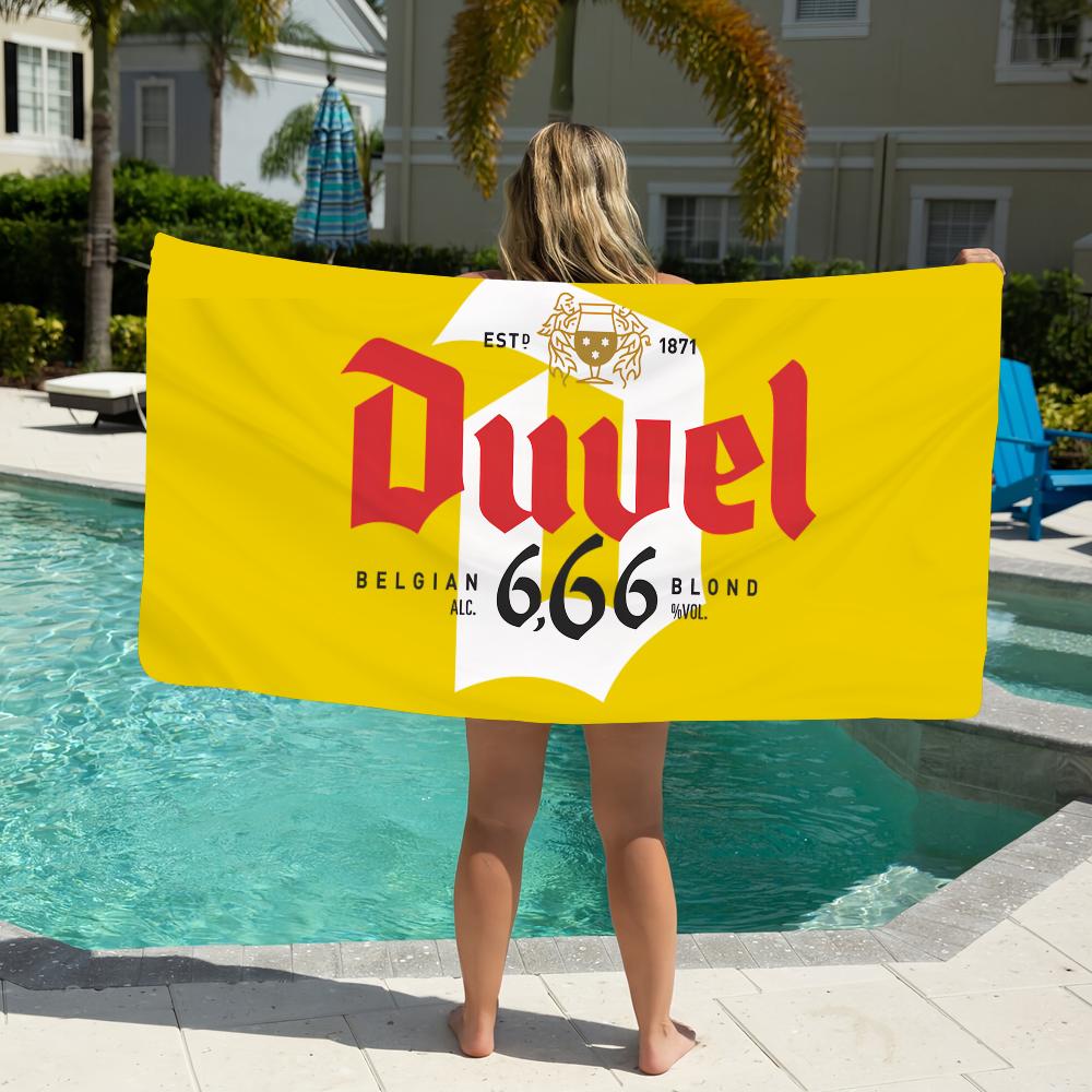Крутое Полотенце Мягкое Бассейн Подарок Для Пива Мода D-Duvel Путешествия Спортзал Душ Кемпинг Быстросохнущее Спортивное Большое Пляжное Полотенце