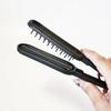 Выпрямитель для волос сделано в волосах волосы черный Фен-щетка, укладка, в форме расчески, Япония, выпрямление, экономящая время укладка, уход,