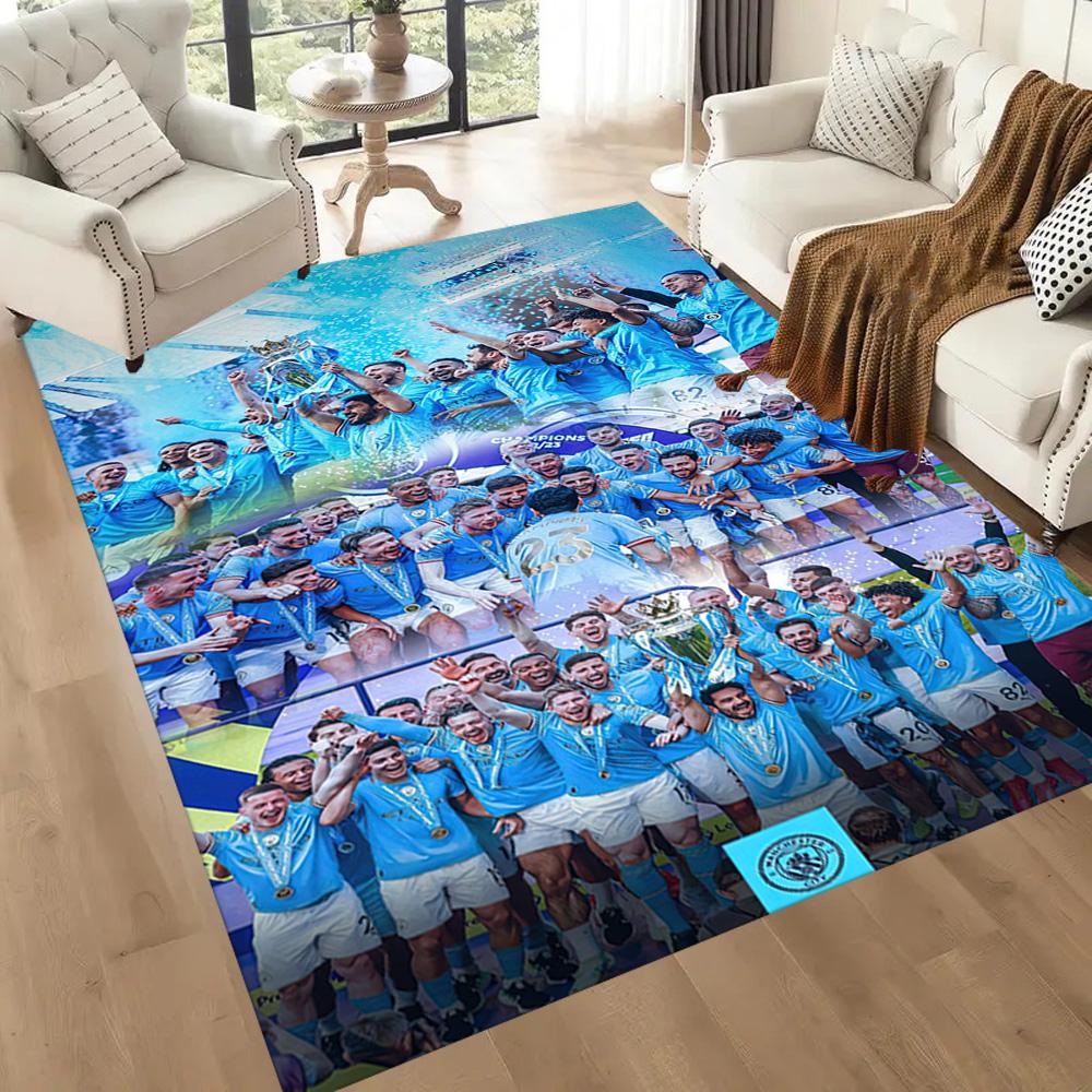 Manchester City Floor Mat Suitable For Entryway Living Rooms Hallway Dining Room Antislip Carpet Anime Office Decor