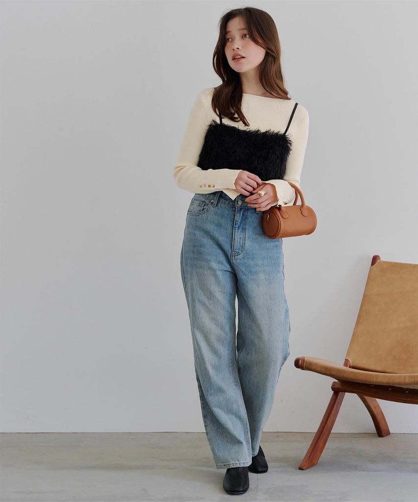 Titibait Boat Neck Knit with Gold Size AYXP3048 Buttons, Women's, Small, Ivory,