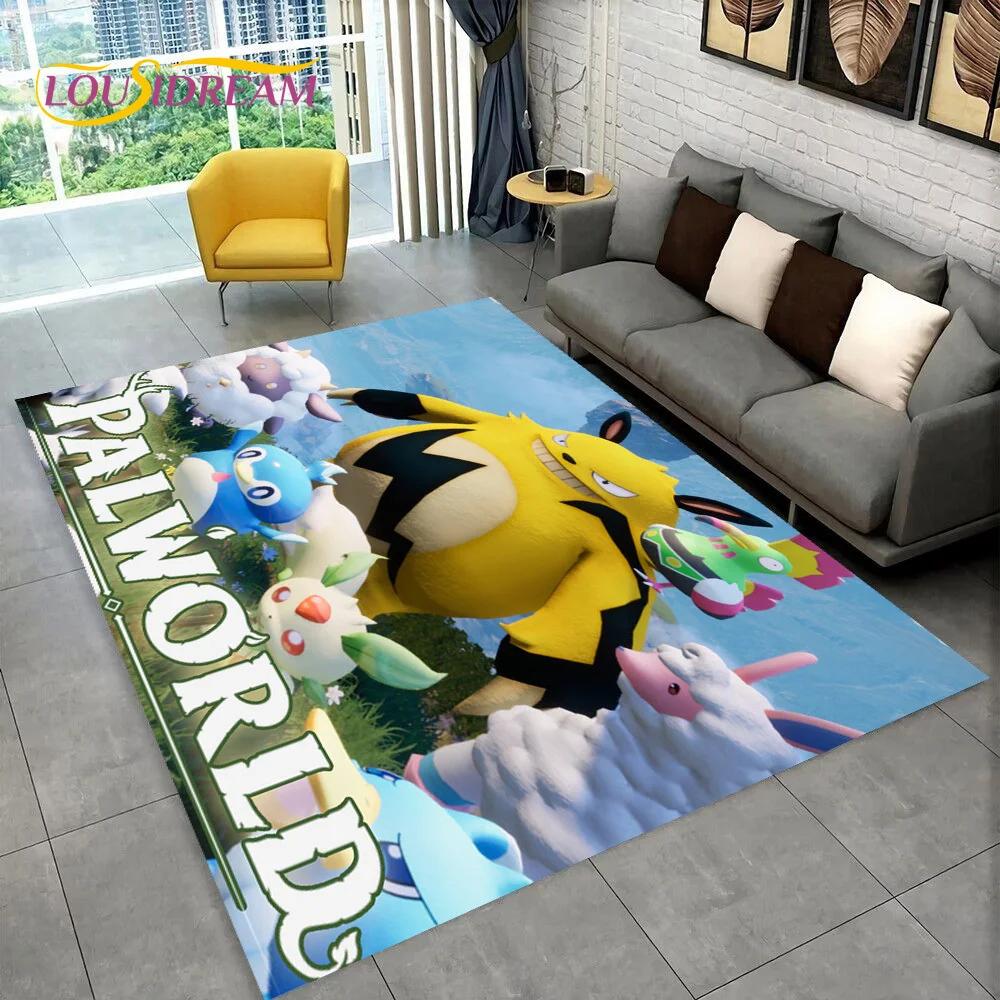 3D Мультяшный Ковер Palworld Игры Ковер для Дома Гостиной Спальни Дивана Прикроватный Коврик Декор, Детский Коврик Нескользящий Напольный Коврик Подарок