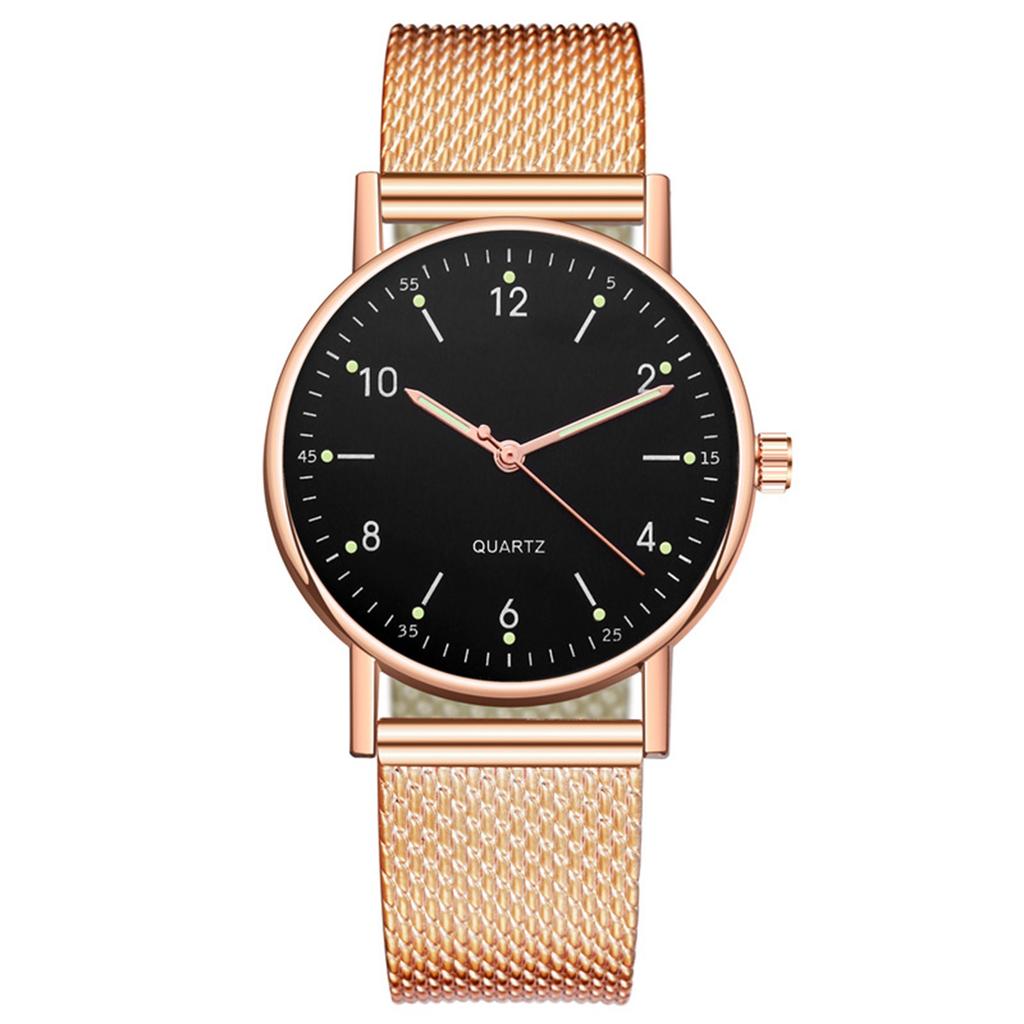 Luminous Ladies Watch Electroplated Silicone Strap Analog Quartz Fashion Temperament Ladies Watch