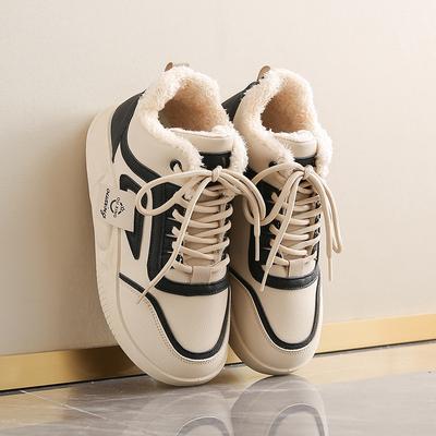 Женские теплые зимние ботинки с защитой от холода, утепленные, на толстой подошве, с увеличением роста, нескользящие, износостойкие, для активного отдыха, тренировок, бега, хлопковые ботинки