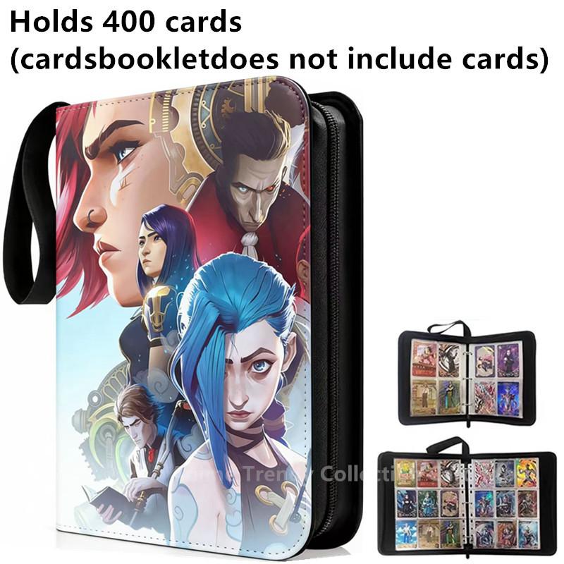 400pcs/900pcs Card Album Book Folder 4/9 Card Slots Collections Zipper Double Pocket Zipper Card Binder Holder