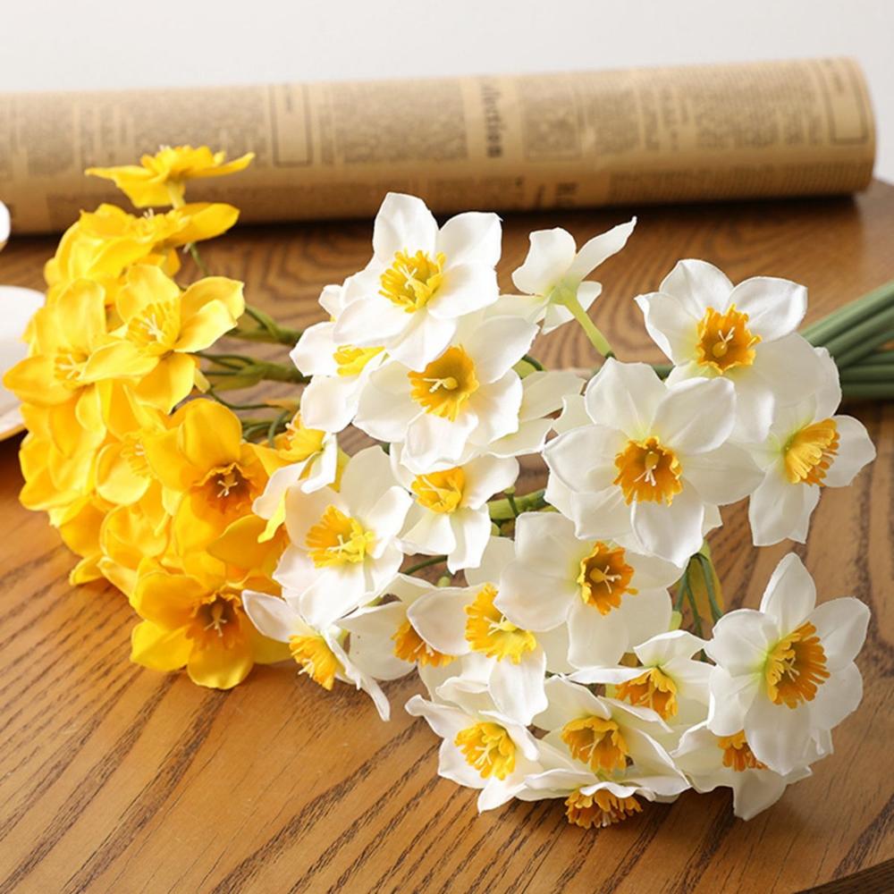 Wedding Home Decoration Living Room Wreath Narcissus Fake Flowers Daffodil Artificial Plant