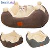 Thicken Pet Cat Bed Soft Plush Pet Sleeping Bed for Cats Small Medium Dogs Removable Pet Sofa Lovely Kitten Nest Cat Accessories