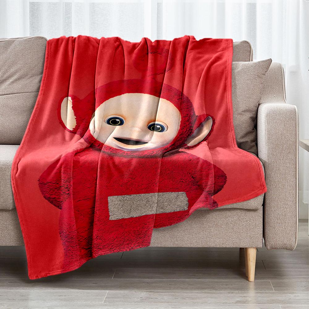 Teletubbies Theme Printed Blanket - Perfect for Couch, Bed, Travel & Outdoor Use | Machine Washable, Cozy & Durable.
