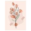 Watercolor Abstract Wildflower Flower Pink Prints Poster Canvas Painting Modern Wall Art Pictures Living Room Bedroom Home Decor