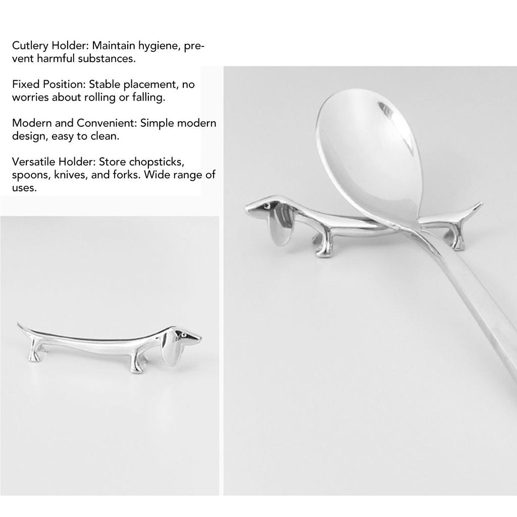 Подставка для столовых приборов, подставка для палочек для еды, полированная, универсальная, из гальванического цинкового сплава, в форме животного для столовых приборов