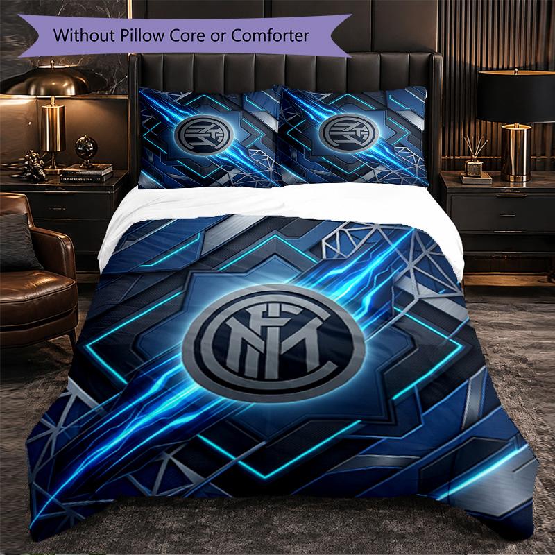 Borussia Dortmund Pattern 3 Pieces Bedding Set Soft Microfiber Duvet Cover with Pillow Cases for Bedroom
